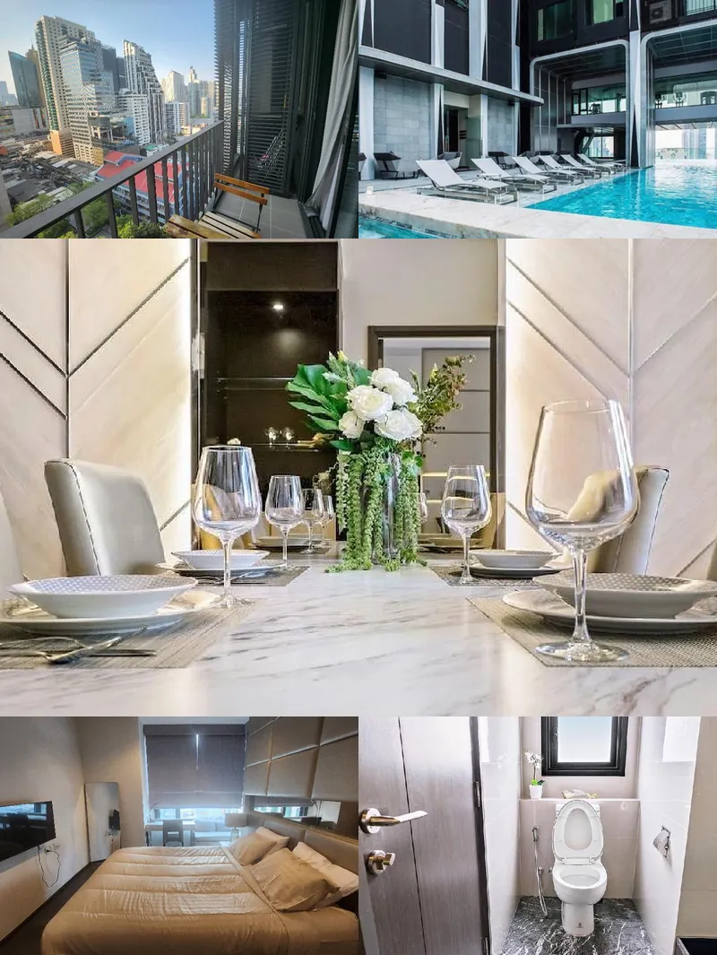 Luxury beautiful 1 bed apt,3-min walk to sky train 호텔 기타 이미지