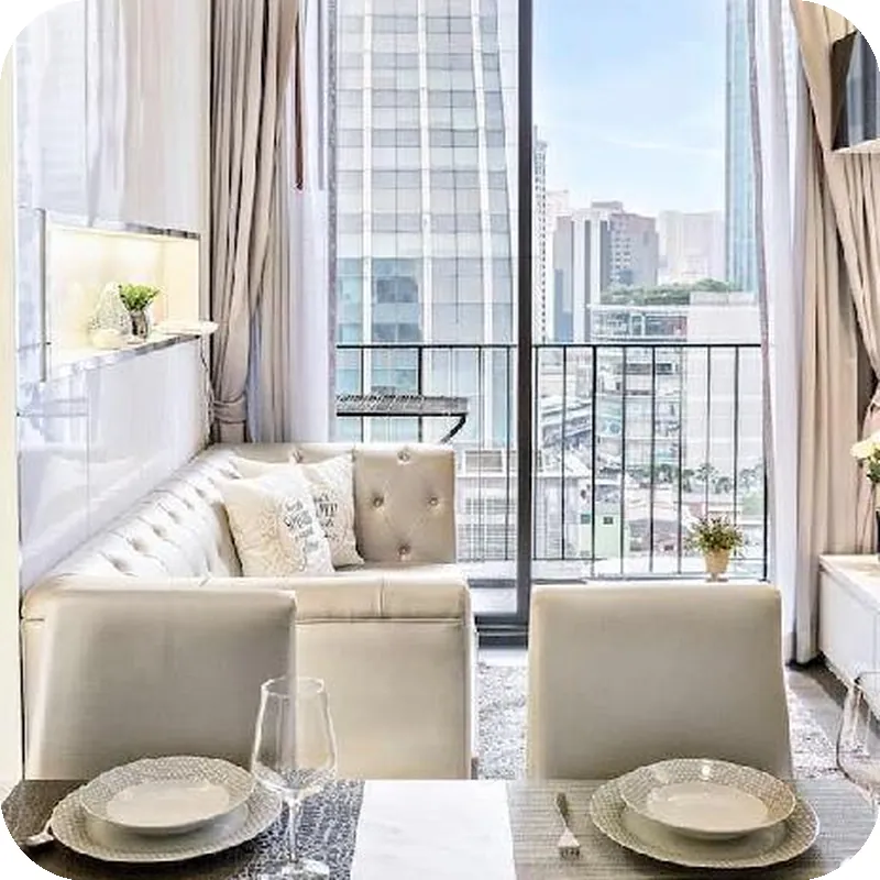 Luxury beautiful 1 bed apt,3-min walk to sky train 호텔 내부 이미지